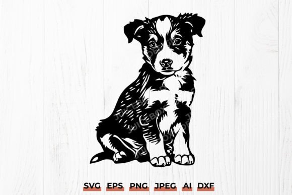 Adorable Australian Cattle Dog Puppy SVG