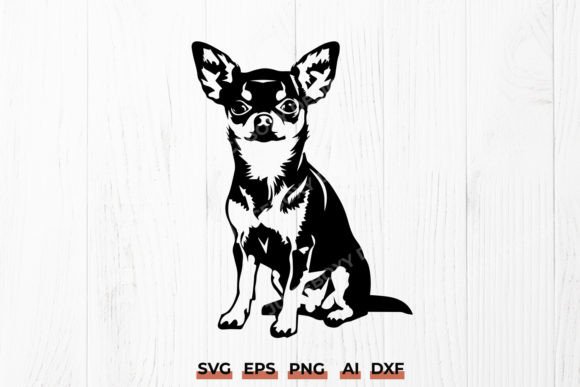 Adorable Sitting Chihuahua SVG Design