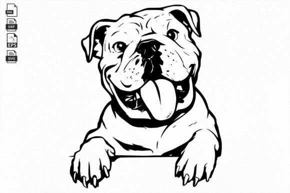 American Bulldog Svg for Embroidery
