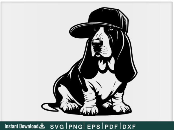 Basset Hound Svg for Embroidery