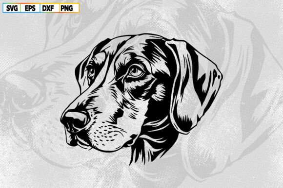 Bluetick Coonhound Svg for Embroidery Projects
