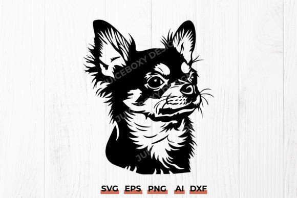 Chihuahua Dog Head SVG DXF Cricut File