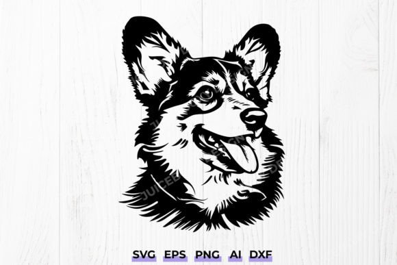 Corgi Dog Face SVG