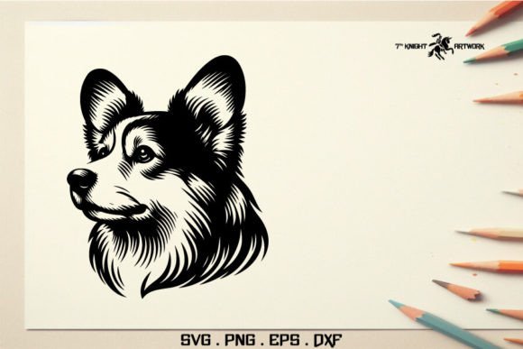 Corgi Dog Head Svg