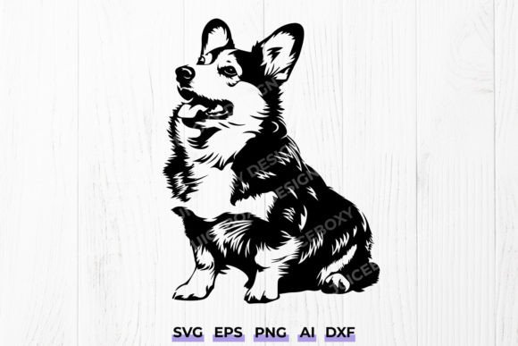 Cute Welsh Corgi Dog Silhouette SVG