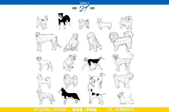 Dog Breed Svg Bundle, Dog Sketch