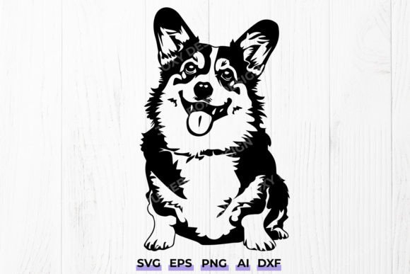 Fun Corgi Silhouette SVG