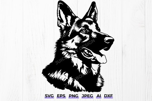 German Shepherd Dog Face SVG