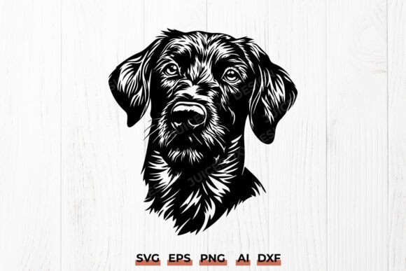 German Wirehaired Pointer Dog Pet SVG