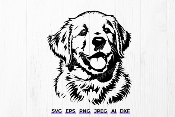 Golden Retriever Puppy Svg, Dog Portrait