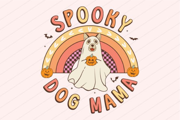 Halloween Spooky Dog Mama Svg Png Ghost