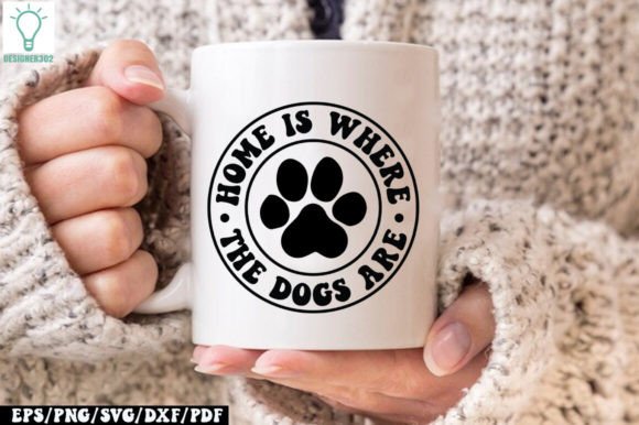 Home is Where the Dogs Are Retro SVG