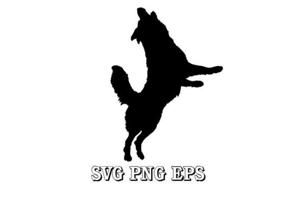 Jumping Dog Silhouette SVG