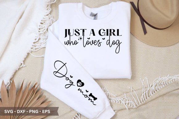 Just a Girl Who Loves Dog Sleeve SVG