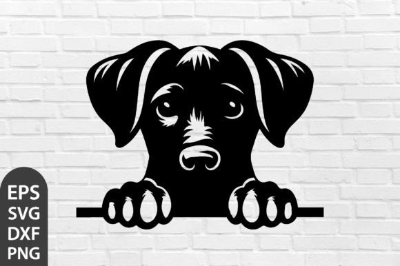 Peeking Dog Laser SVG Cut File Design
