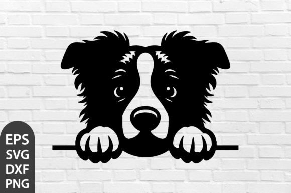 Peeking Dog Laser SVG Cut File DXF