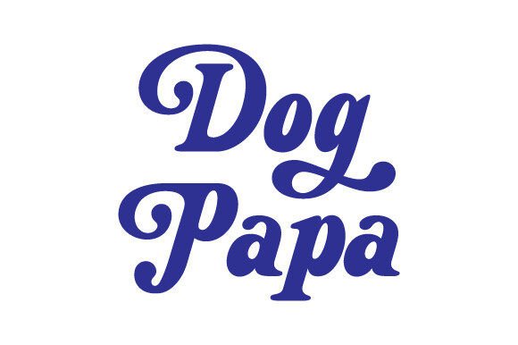 Retro Dog Papa Svg Png