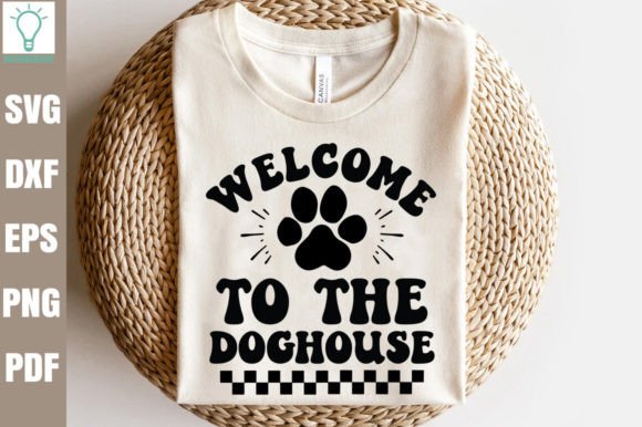 Welcome to the Doghouse Retro SVG